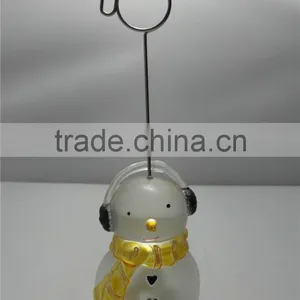 Snowman Memo Clips With Multicolor Molded Acrylic Based thumbnail-1