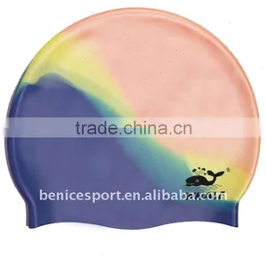 Swim Caps Print,funny Silicone Swimming Cap,silicone Swimming Cap for Long Hair thumbnail-1