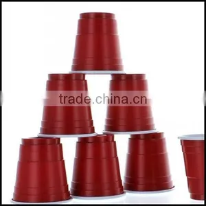 Mini Red Cups Plastic 2 oz Shot Glasses College Party Disposable Plastic Goblet Beverage Cups Wholesale thumbnail-1