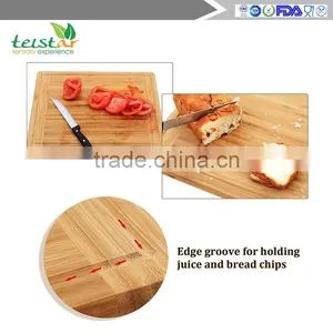 Large Bamboo Cutting Boards and Juice Groove, Thick Chopping Board thumbnail-4