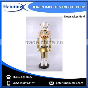 New Arrival Creative High Quality Handmade Gold Color Nutcracker for Christmas thumbnail-1
