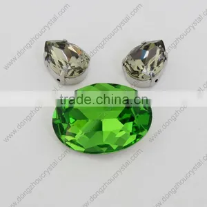 Oval Shaped Crystal Fancy Stones With Claw Setting for Dresses thumbnail-4