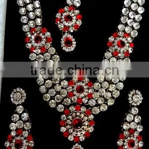 Fancy Diamond Stone Necklace Sets thumbnail-4