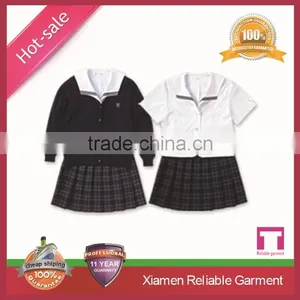 Custom Top Quality Blank Cheap School Girls Sex Uniform by Clothing Manufacturer thumbnail-4