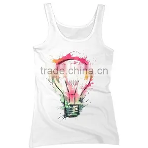 China Custom 100 Cotton Muscle Printed Tank Top Wholesale thumbnail-6