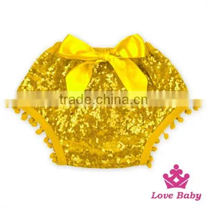 Adorable Baby Bloomers Plain Turquoise Girls Cotton & Sequins Bloomers Stylish Baby Bloomers Wholesale thumbnail-3