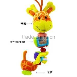 China Wholesale Soft Plush Animal Lion Baby Hanging Toy thumbnail-1