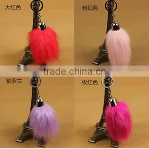 Sale Smal Hot Faux Fox Fur Tail Keyring thumbnail-3