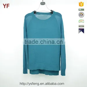 High Fashion Front Short Back Long Knitted Pullover Winter Sweater For Women thumbnail-1