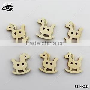 20X22MM Animal Horse Shape Button Wood Buttons for Clothing DIY Sewing Accessories Decorations thumbnail-1