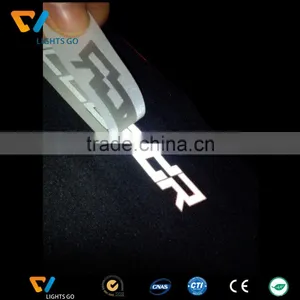 Silver Grey Heat Transfer Printing Engraved Reflective Logo for T-shirt Heat Transfer Sticker thumbnail-5