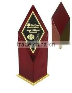 Wholesale Custom High Glossy Finish Blank Wooden Shield Plaque /trophy /awards For Gifts JKC-016 thumbnail-1