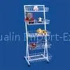 Multifunctional White Metal Display Rack Floor Standing Stackable Wire Shelves for Retail thumbnail-1