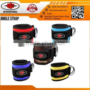 Ankle Twin D-Ring Strap Gym Cable Attachment Leg Thigh Pulley Lifting Wrap thumbnail-5