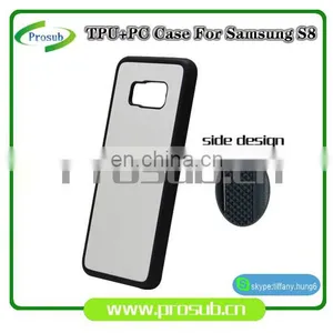 2d Sublimation Heat Transfer PC +TPU Silicon Blank Cell Phone Case With Metal Sheet for Prosub-Samsung S8 thumbnail-2