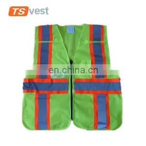5 Point Breakaway Hi Vis ANSI Class 2 Security Safety Vest Reflectorized Vest thumbnail-1
