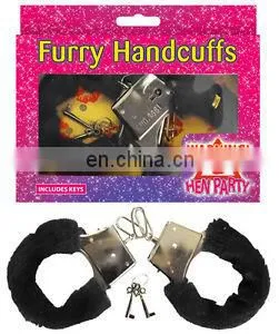 Black Plush Handcuff Sexy Adult Sexy for Adult Woman SH2064 thumbnail-1