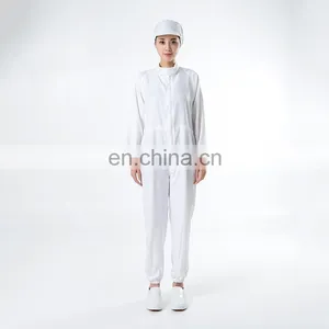 SANXIA White 100%Polyester Jumpsuit Food Factory Worker Wear thumbnail-1