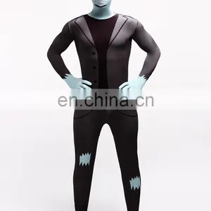 Dark Gray Business Zentai Second Skin Pilot Tuxedo Suit Fancy Dress Costume thumbnail-2