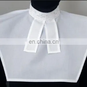 UK Style White Barrister Collarette thumbnail-3