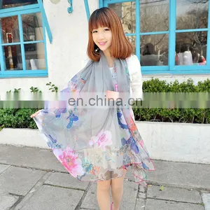 2015fashion Style Newest High Quality Silk Georgette Digital Printing Stole(SP887DL) thumbnail-1