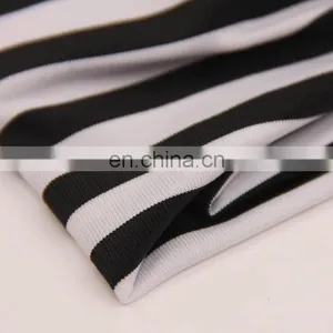 Women's Elastic Headband Black and White Stripe Designed Criss Cross Headwrap Bandana Headwear Hair Wrap thumbnail-5