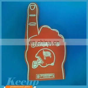 Customer LOGO Printed Promotion Foam Hand Cheering Mitt With Middle Finger thumbnail-3