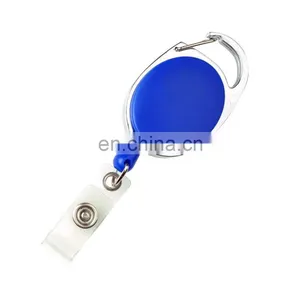 Oval Retractable Badge Reel on ID Card,carabiner on the Head Badge Holder thumbnail-2