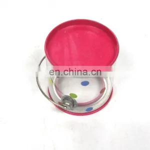 Plastic Round Tin Box With Handle thumbnail-2