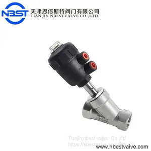DN32 SS304 Body Pneumatic Angle Seat Valve thumbnail-1