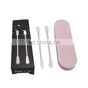 Reusable Q-Tip Cotton Swab Ear Cleaning Cosmetic Cotton Buds Sticks Good Quality Silicone Swab For Cleaning Makeup Touch-Ups thumbnail-7