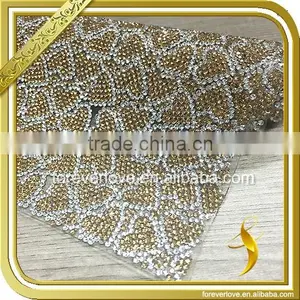 Heart-shaped Hot Fix Rhinestones Applicator Crystal Rhinestone Mesh FRM-237 thumbnail-1