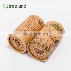 Bio Friendly Kraft Paper Tube Recyclable Plastic Free Cardboard Tube Custom Printed Cylinder Packaging thumbnail-5