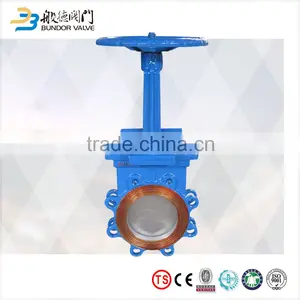Chemical Industry High Quality Manual Operated Wafer Lug Pn16 Cast Iron Knife Gate Valve thumbnail-1