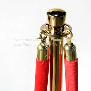 LG-M1 Titanium Golden Queue Barrier Stainless Steel Crowd Control Stanchion Posts thumbnail-1