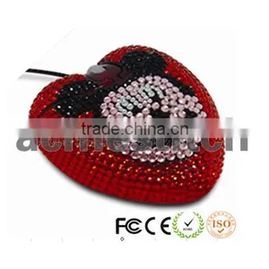 Lovely Rhinestone Sticker Computer Mouse Design thumbnail-1