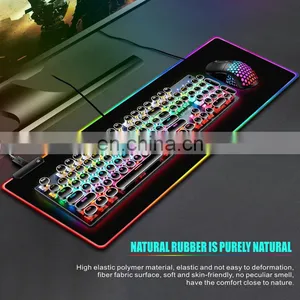 New Popular Led Rgb Wired Waterproof Mouse Pad Colorful Lights Custom Anti Slip Game Mouse Keyboard Pad thumbnail-3
