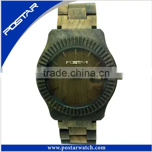 2016 Newest Fashion Wooden Quartz Wrist Watches With Calendar thumbnail-2