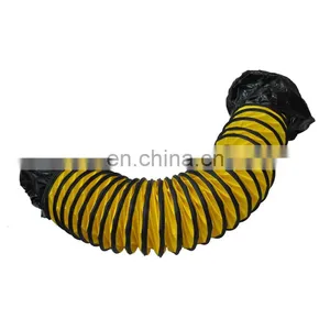 Yellow PVC Tarpaulin Ventilation Hose Hvac Flexible Duct Tube For Air Conditioner thumbnail-2