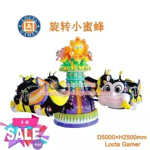 Indoor and Outdoor Waterproof Children's Lift Rotary Aircraft Rotating Small Bee Play Equipment thumbnail-1