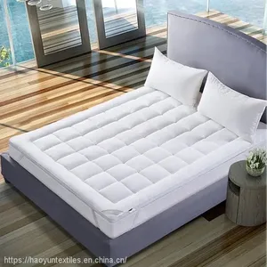 Polyester Microfiber Filling Cotton Fabric Outer Baffle Height 5cm Four Corners Elastic Bands Thick Quilted Mattress Topper thumbnail-2
