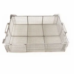 Professional Customized Stainless Steel Wire Mesh Basket With Handle thumbnail-5