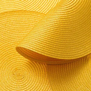 Yellow Color 4 Place Mats for Natural Woven Heat Resistant Place Mats 15 Inch Trivets for Hot Pots and Pans thumbnail-4