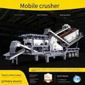 Mobile Construction Waste Crushing Station, Crawler Mobile Crusher, Foundation-free and Transferable Crushing Equipment thumbnail-1