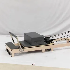 Maple Wood Folding Pilates Reformer for Studio & Home Use thumbnail-2