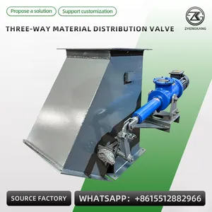 Electric Three Way Diverter Valve Pneumatic Three Way Divider Valve for Powder Granular Material thumbnail-2