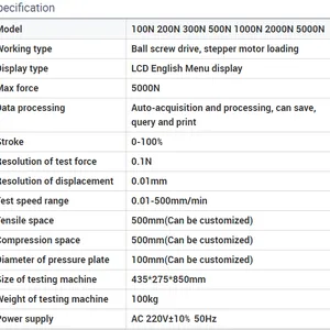 Zhongchuang 100N-5kN Touch Screen Spring Tension and Compression Testing Machine Digital LCD Display Lab Equipment Vendor thumbnail-4