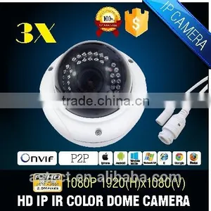 3X Motorized Zoom Lens H.264 2.0MP HD IP Camera Sony IMX322 CMOS Color IR Dome 1080P CCTV Camera thumbnail-1