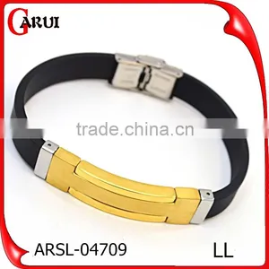 Customize New Products 2016 IP Plate Color Silicone Bracelet With Logo thumbnail-2