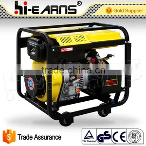 Four Wheels Single Phase 2KW Diesel Welder Generator thumbnail-4